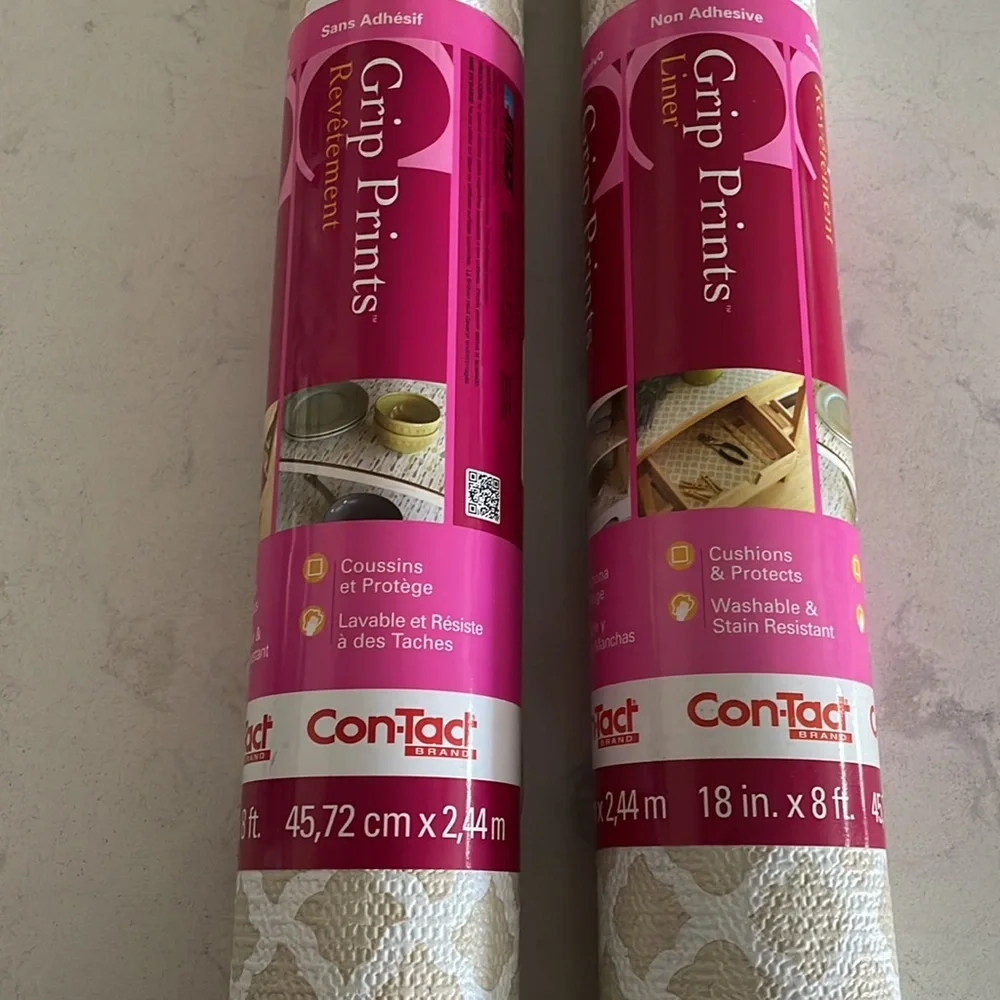 Con-Tact Brand Grip Prints Non-Adhesive Shelf and Drawer Liner - Set of 3